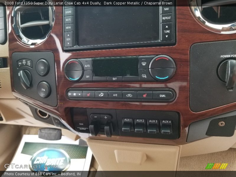 Dark Copper Metallic / Chaparral Brown 2008 Ford F350 Super Duty Lariat Crew Cab 4x4 Dually