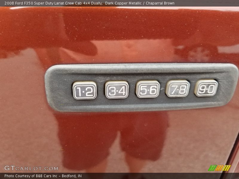 Dark Copper Metallic / Chaparral Brown 2008 Ford F350 Super Duty Lariat Crew Cab 4x4 Dually