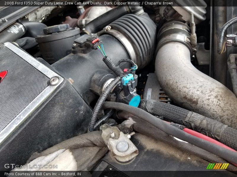 Dark Copper Metallic / Chaparral Brown 2008 Ford F350 Super Duty Lariat Crew Cab 4x4 Dually