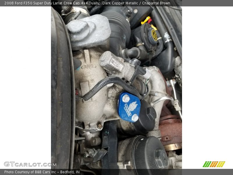 Dark Copper Metallic / Chaparral Brown 2008 Ford F350 Super Duty Lariat Crew Cab 4x4 Dually