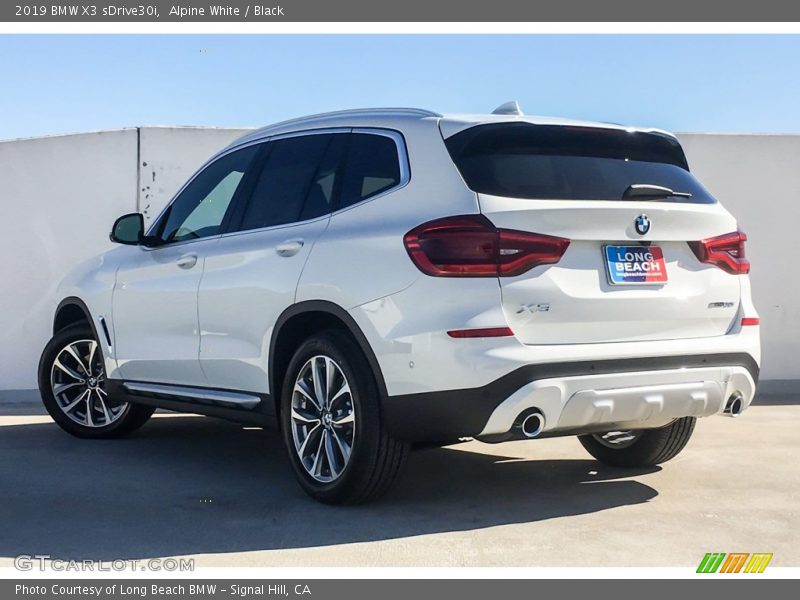 Alpine White / Black 2019 BMW X3 sDrive30i