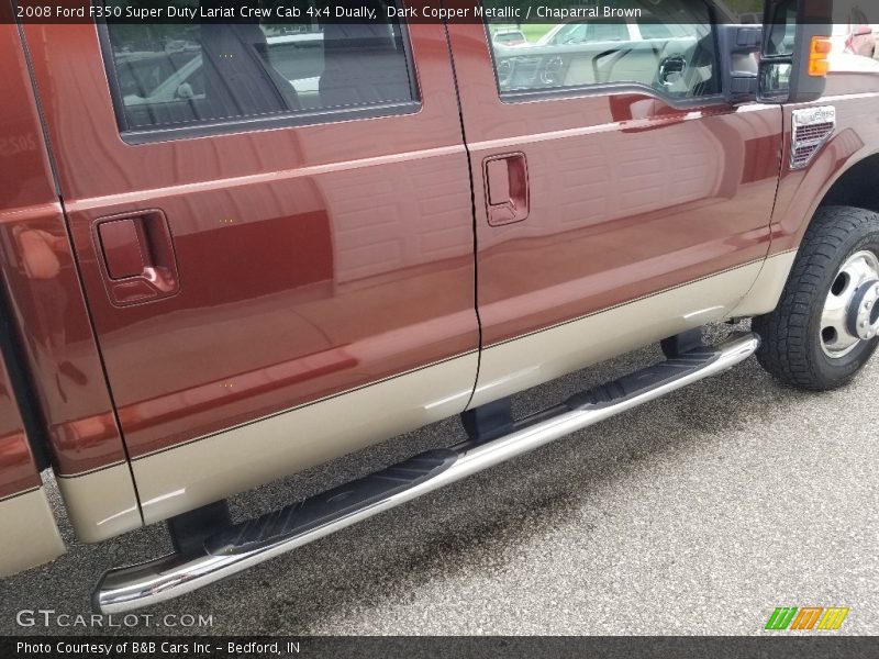 Dark Copper Metallic / Chaparral Brown 2008 Ford F350 Super Duty Lariat Crew Cab 4x4 Dually