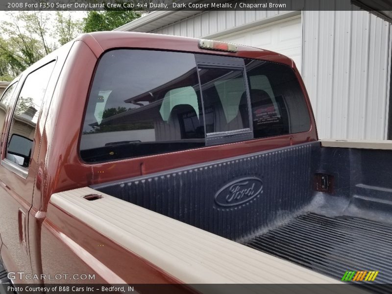 Dark Copper Metallic / Chaparral Brown 2008 Ford F350 Super Duty Lariat Crew Cab 4x4 Dually