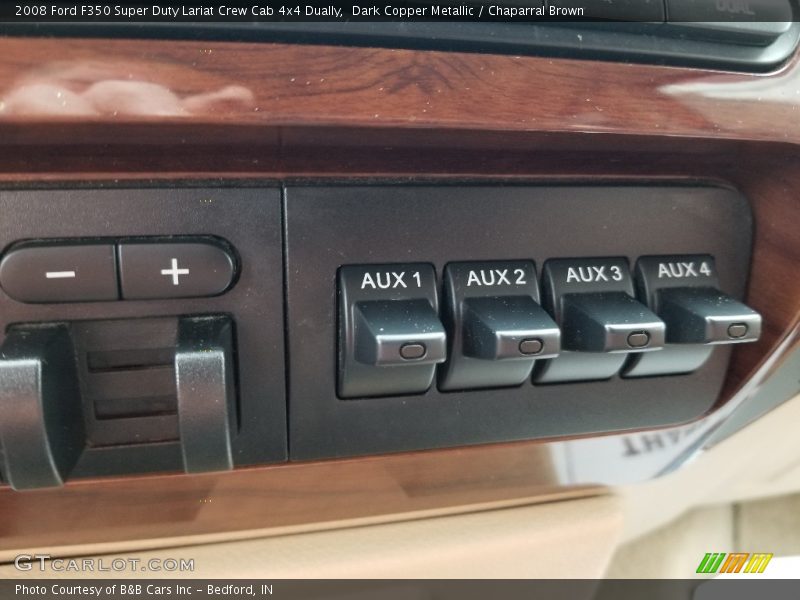 Dark Copper Metallic / Chaparral Brown 2008 Ford F350 Super Duty Lariat Crew Cab 4x4 Dually