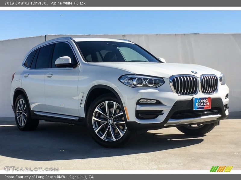 Alpine White / Black 2019 BMW X3 sDrive30i