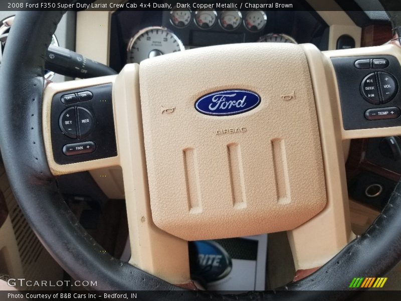 Dark Copper Metallic / Chaparral Brown 2008 Ford F350 Super Duty Lariat Crew Cab 4x4 Dually