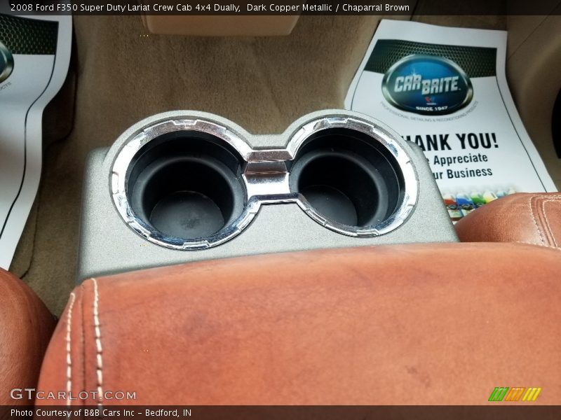 Dark Copper Metallic / Chaparral Brown 2008 Ford F350 Super Duty Lariat Crew Cab 4x4 Dually