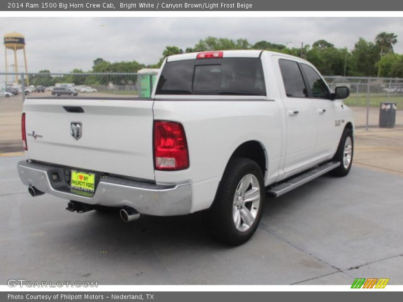 Bright White / Canyon Brown/Light Frost Beige 2014 Ram 1500 Big Horn Crew Cab