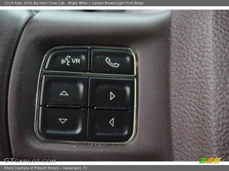 Bright White / Canyon Brown/Light Frost Beige 2014 Ram 1500 Big Horn Crew Cab