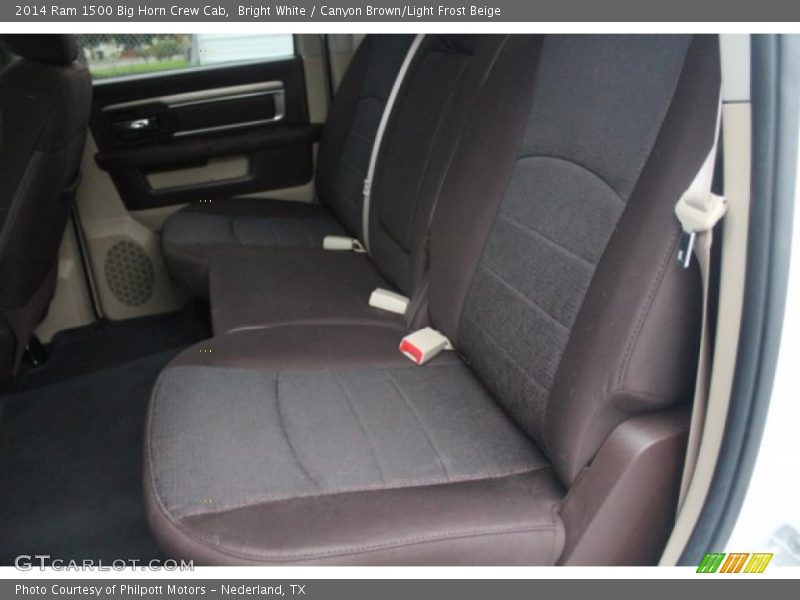 Bright White / Canyon Brown/Light Frost Beige 2014 Ram 1500 Big Horn Crew Cab
