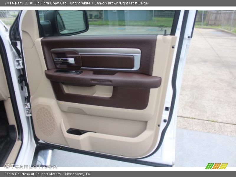 Bright White / Canyon Brown/Light Frost Beige 2014 Ram 1500 Big Horn Crew Cab