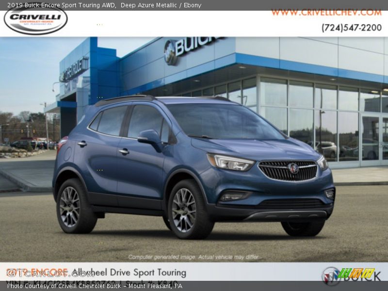 Deep Azure Metallic / Ebony 2019 Buick Encore Sport Touring AWD