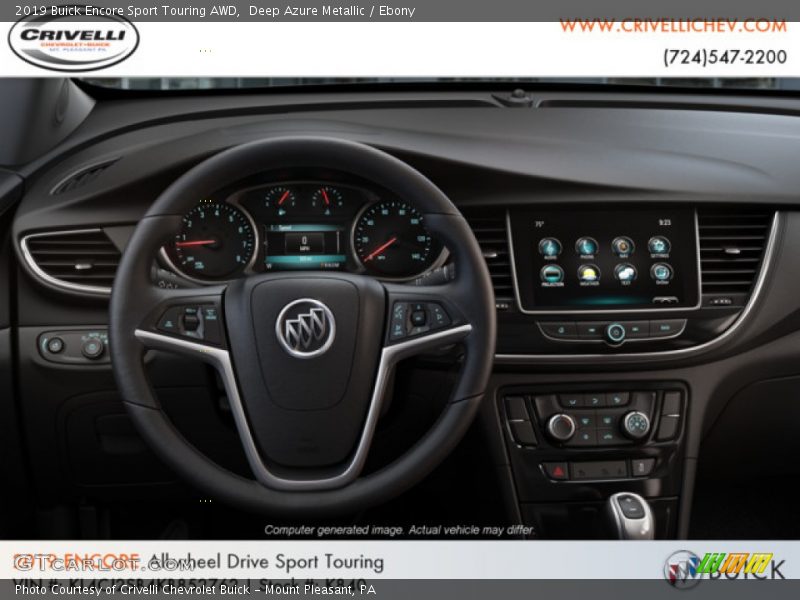 Deep Azure Metallic / Ebony 2019 Buick Encore Sport Touring AWD