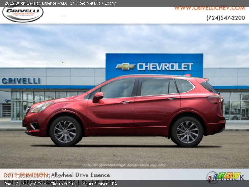 Chili Red Metallic / Ebony 2019 Buick Envision Essence AWD