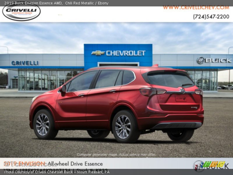 Chili Red Metallic / Ebony 2019 Buick Envision Essence AWD