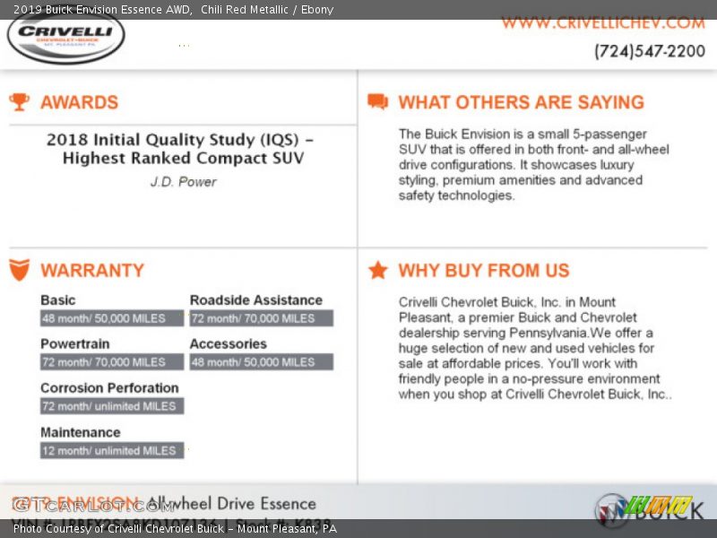 Chili Red Metallic / Ebony 2019 Buick Envision Essence AWD