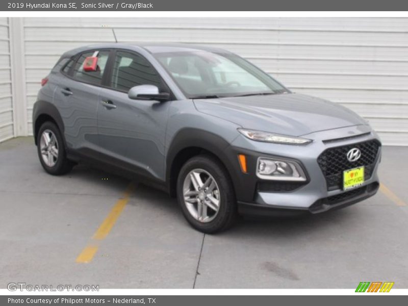Sonic Silver / Gray/Black 2019 Hyundai Kona SE