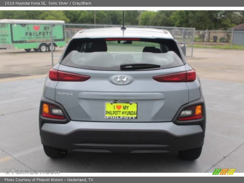 Sonic Silver / Gray/Black 2019 Hyundai Kona SE
