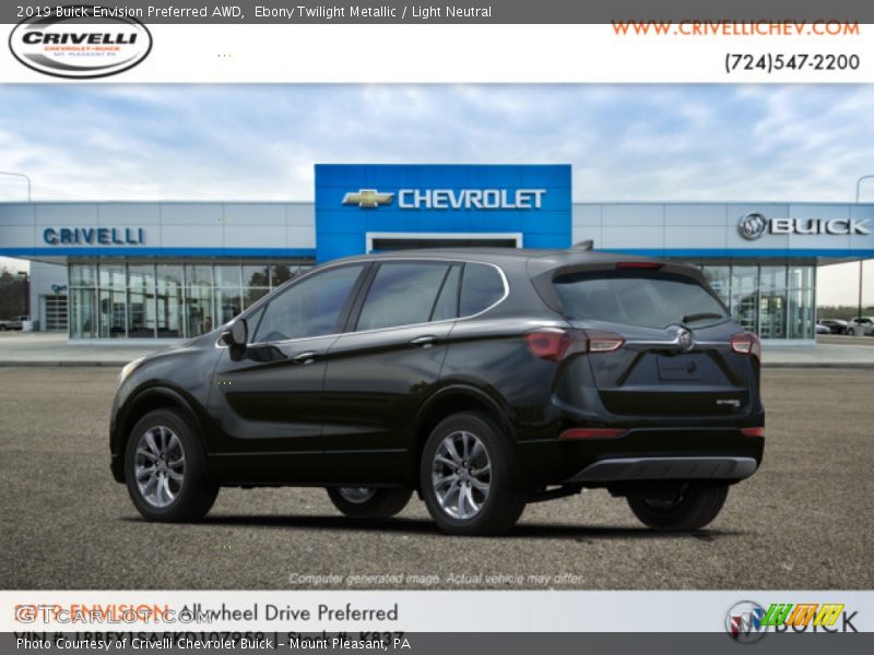 Ebony Twilight Metallic / Light Neutral 2019 Buick Envision Preferred AWD