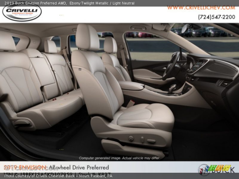 Ebony Twilight Metallic / Light Neutral 2019 Buick Envision Preferred AWD