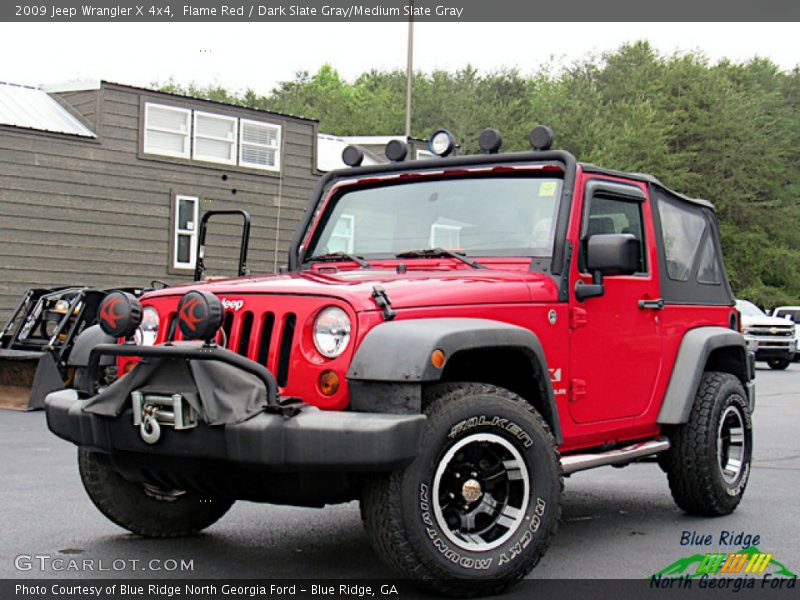 Flame Red / Dark Slate Gray/Medium Slate Gray 2009 Jeep Wrangler X 4x4