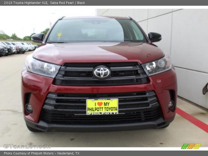 Salsa Red Pearl / Black 2019 Toyota Highlander XLE