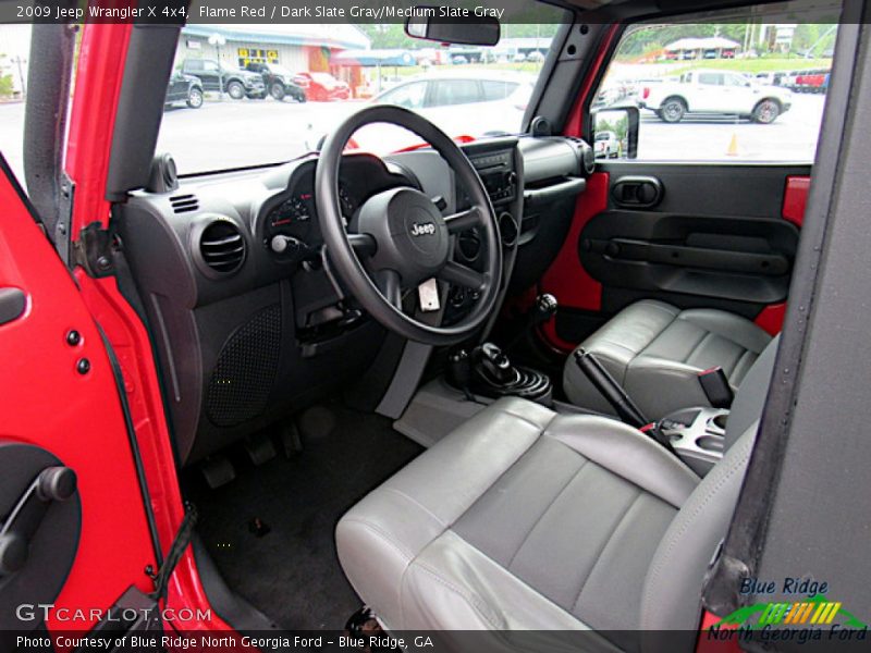 Flame Red / Dark Slate Gray/Medium Slate Gray 2009 Jeep Wrangler X 4x4