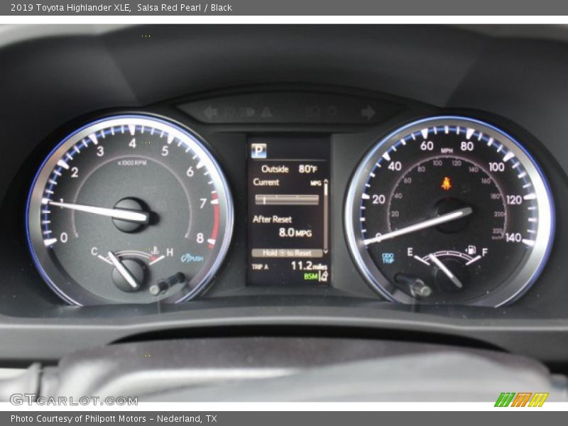 Salsa Red Pearl / Black 2019 Toyota Highlander XLE