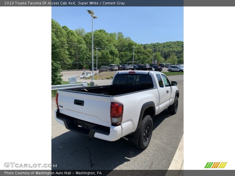 Super White / Cement Gray 2019 Toyota Tacoma SR Access Cab 4x4