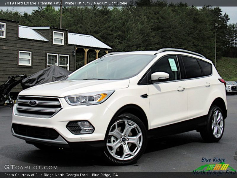 White Platinum / Medium Light Stone 2019 Ford Escape Titanium 4WD