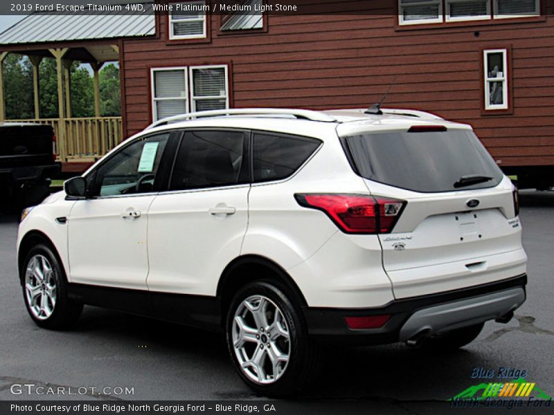 White Platinum / Medium Light Stone 2019 Ford Escape Titanium 4WD