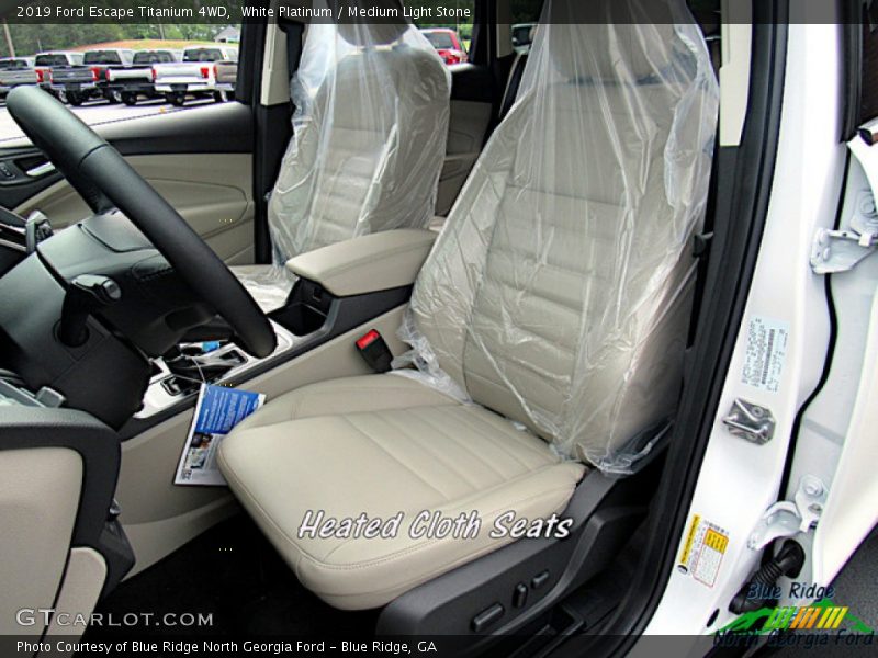 White Platinum / Medium Light Stone 2019 Ford Escape Titanium 4WD