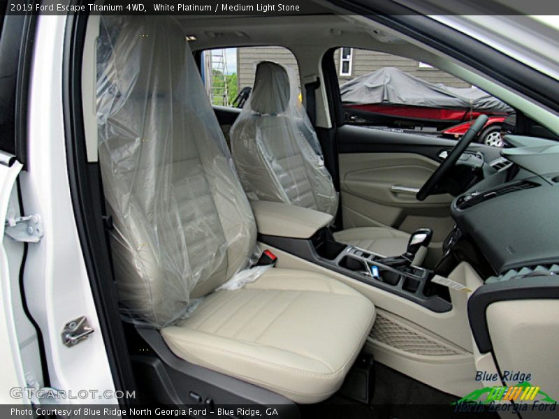 White Platinum / Medium Light Stone 2019 Ford Escape Titanium 4WD