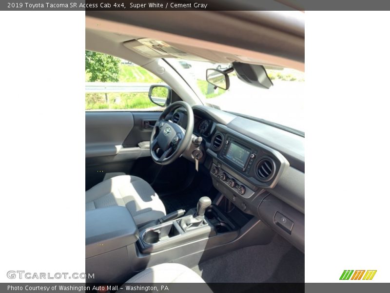 Super White / Cement Gray 2019 Toyota Tacoma SR Access Cab 4x4