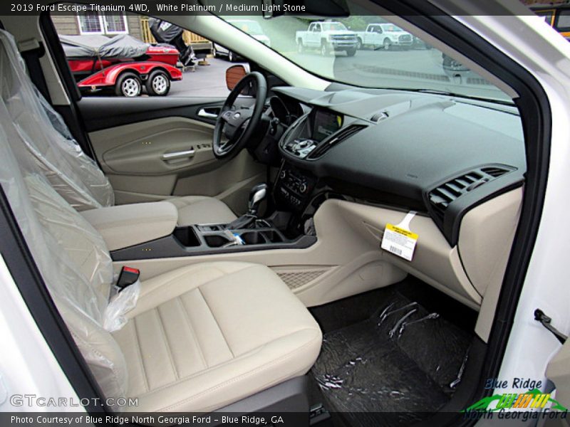 White Platinum / Medium Light Stone 2019 Ford Escape Titanium 4WD