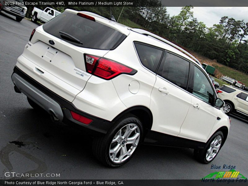 White Platinum / Medium Light Stone 2019 Ford Escape Titanium 4WD
