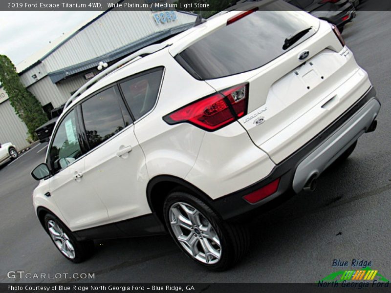 White Platinum / Medium Light Stone 2019 Ford Escape Titanium 4WD