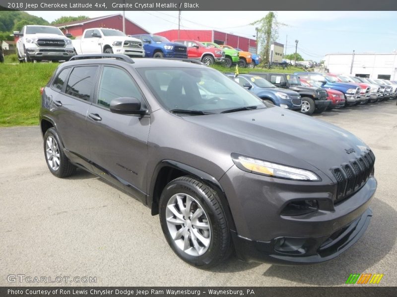 Granite Crystal Metallic / Black 2018 Jeep Cherokee Latitude 4x4