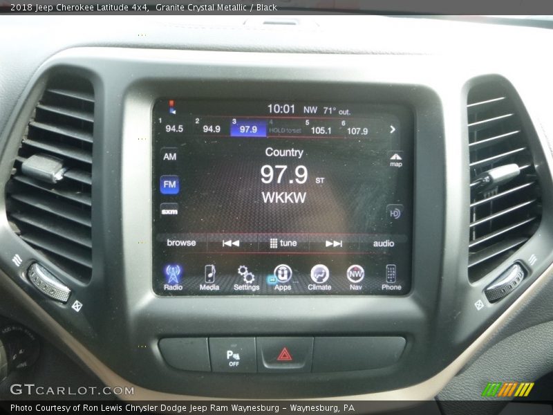 Granite Crystal Metallic / Black 2018 Jeep Cherokee Latitude 4x4