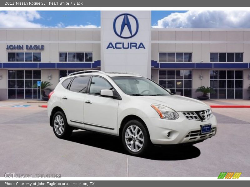 Pearl White / Black 2012 Nissan Rogue SL