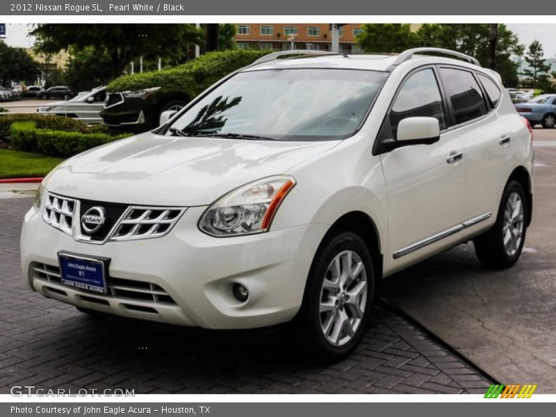 Pearl White / Black 2012 Nissan Rogue SL