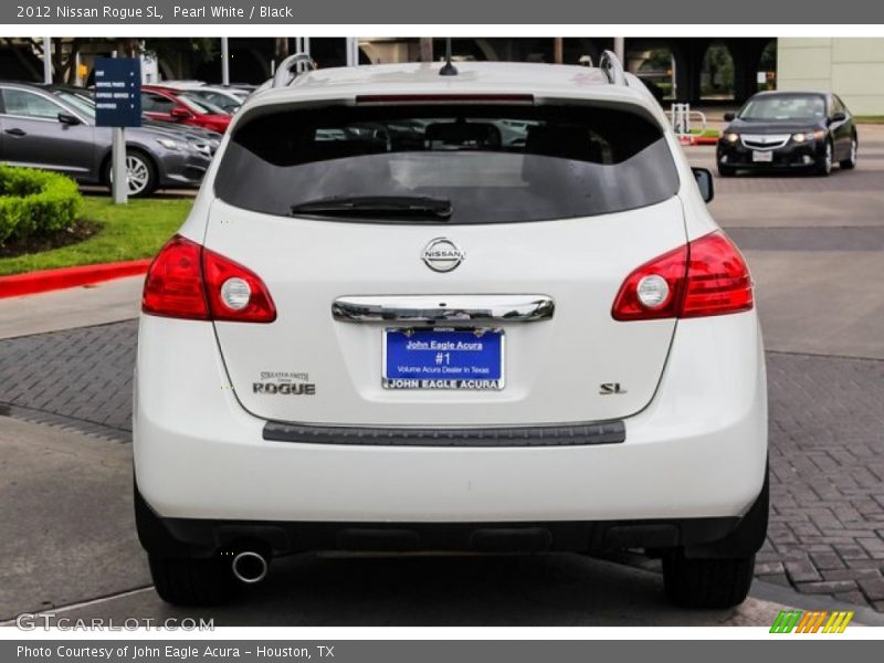 Pearl White / Black 2012 Nissan Rogue SL
