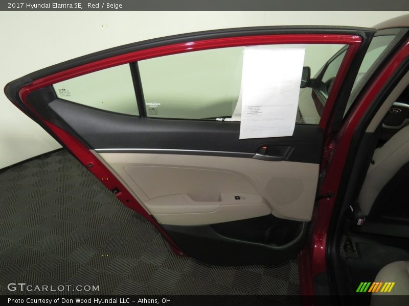 Red / Beige 2017 Hyundai Elantra SE