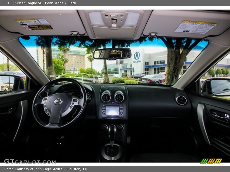 Pearl White / Black 2012 Nissan Rogue SL