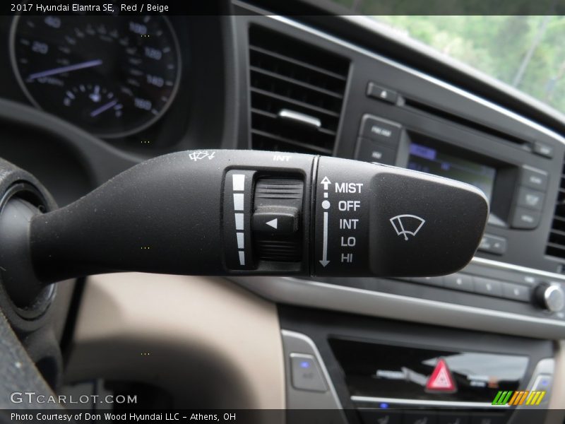 Red / Beige 2017 Hyundai Elantra SE
