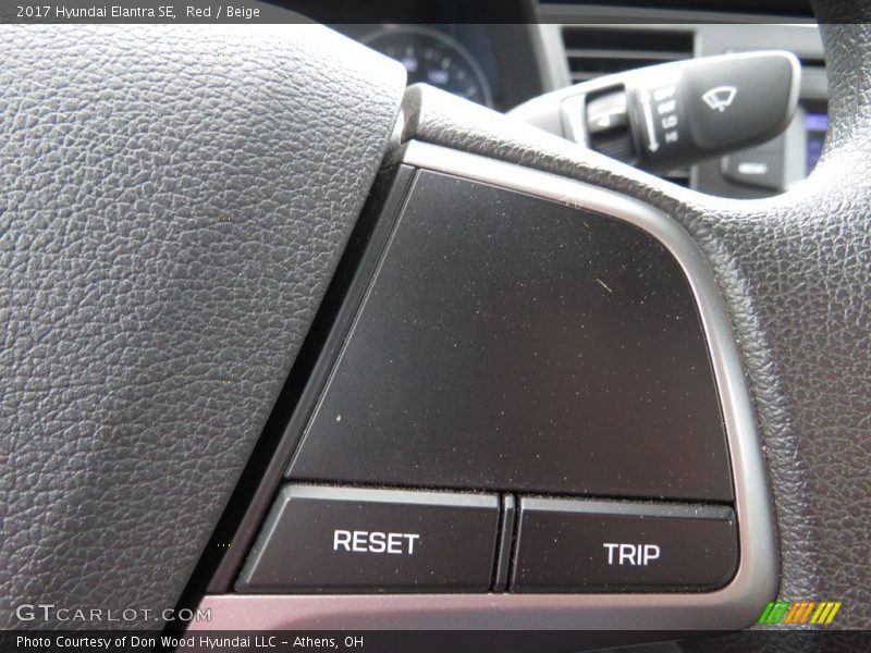 Red / Beige 2017 Hyundai Elantra SE
