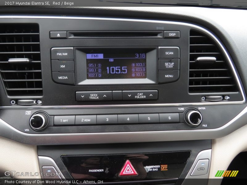 Red / Beige 2017 Hyundai Elantra SE