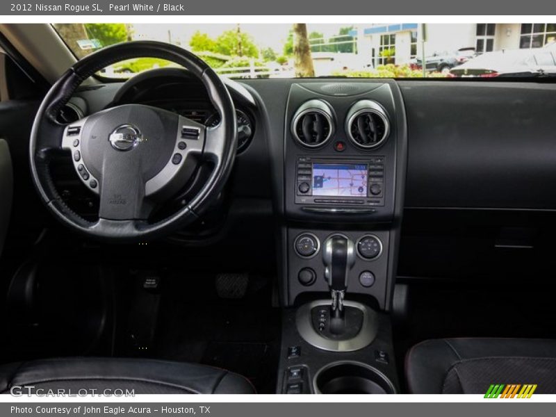 Pearl White / Black 2012 Nissan Rogue SL