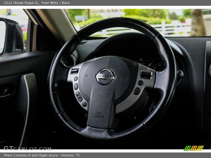 Pearl White / Black 2012 Nissan Rogue SL