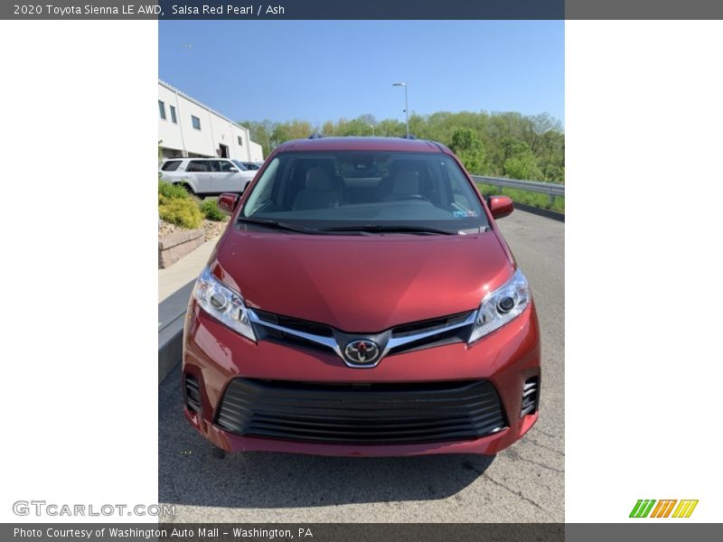 Salsa Red Pearl / Ash 2020 Toyota Sienna LE AWD